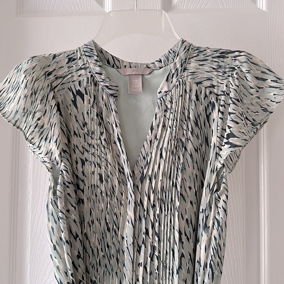 Patterned Flutter Sleeve Dress Sz XXS - Picture 2 of 5